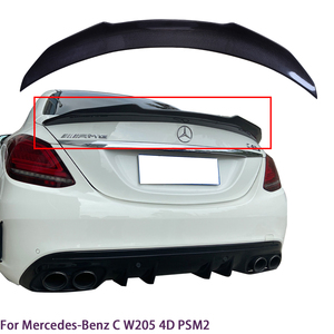 For C-Class W205 4Door Sedan PSM Style Carbon Fiber <b>Rear</b> <b>Spoiler</b> Trunk Wing 2013-2022 - Product Image 1