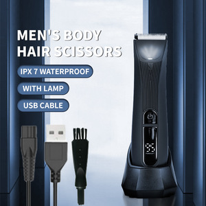 Recortadora de vello corporal IPX7, lavable, eléctrica, para hombres, depiladora, afeitadora, kit de cuidado corporal y de barba - Product Image 6