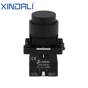 LAY5-EL21 22 Mét momentary push button Reset điện công nghiệp panelboard 10A IP65 điện màu đen <span class=keywords><strong>12V</strong></span>/220V/48V/24V không có chuyển đổi NC - Product Image 4