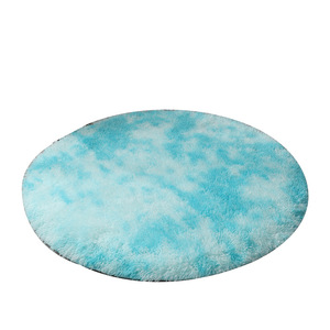 Alfombra Redonda Degradada con Efecto Tie-Dye de Pelo Largo Antideslizante para Sala de Estar y Dormitorio 1656 - Product Image 5