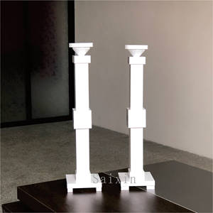 Suportes de Velas de Cristal em Tubo de Vidro Preto para Decoração de Casamento e Festas - Product Image 6