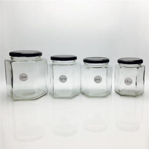 25Ml 40Ml 100Ml 180Ml 280Ml 380Ml 500Ml 720Ml Thủy Tinh Lục Giác Trong Suốt Mật Ong Hoàng Gia Jar - Product Image 4