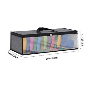 Modern Household Portable Hat <b>Storage</b> Bag Made PVC Foldable Cube-shaped Under-<b>bed</b> <b>Storage</b> Box Organizer - Product Image 4