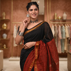 Sari en soie MAHESWARI pour les occasions de mariage - Product Image 2