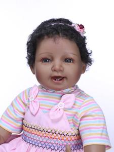 NPK – poupée de bébé de 55CM, brun foncé, 3D, veines de peau visibles - Product Image 3