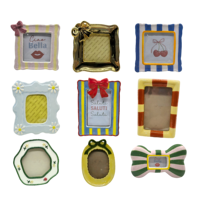 Cadre photo en céramique personnalisé avec impression en relief, forme irrégulière pour utilisation sur table, cadre photo en porcelaine pour décoration intérieure