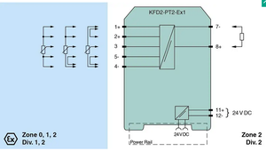 Nouvelle barrière de sécurité P+F d'origine KFD2-PT2-Ex1, convertisseur de potentiomètre, alimentation 24V, 1 canal isolé - Product Image 4