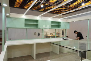 カスタマイズされたモダンなミルクティーショップキオスクインテリアデザインバーカウンター木制装飾ミルクティーショップデザイン - Product Image 5