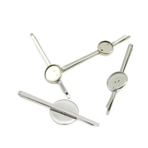Base de pince à cravate en acier inoxydable, 4 pièces, matériel de fabrication de bijoux DIY, accessoire pour cheveux, accessoire vestimentaire - Product Image 4