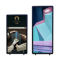 Panneau publicitaire portable à LED en aluminium étanche pour la publicité extérieure et la marche publicitaire