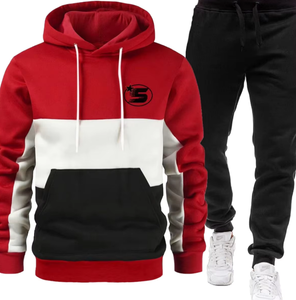 Vêtements pour hommes Ensembles pour hommes Ensemble de sweat à capuche imprimé Sweat <span class=keywords><strong>polaire</strong></span> à fermeture éclair Pantalon de sport décontracté Survêtements pour hommes - Product Image 1