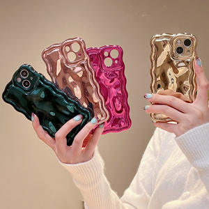 <span class=keywords><strong>Coque</strong></span> Souple 3D Effet Météorite pour <span class=keywords><strong>iPhone</strong></span> <span class=keywords><strong>12</strong></span> 13 14 15 16 17 Pro Max, Protection Anti-Chute de l'Objectif, Couverture Brillante Ondulée Couleur Unie - Product Image 2