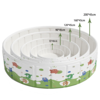 Piscine pliable pour enfants Mart Ocean Print, piscine gonflable ronde pour tout-petits, piscine durable en PVC pour l'extérieur et le jardin