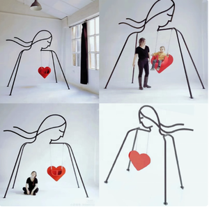 <span class=keywords><strong>Netflix</strong></span> fer mère balançoire extérieure créative extérieure suspendue balançoire jardin scénique Spot carte prendre des photos - Product Image 3