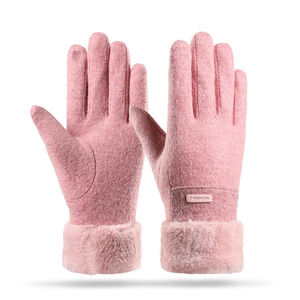 ถุงมือฤดูหนาวสำหรับผู้หญิง, ถุงมือ<span class=keywords><strong>ขน</strong></span>สัตว์หนาให้ความอบอุ่นนุ่มสบาย - Product Image 3