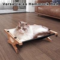 PAIPET Holz-Haustierbett, anpassbare Katzen- und Hundebettung für Fenster, multifunktionale, bodenstehende, erhöhte X-Rahmen-Bettung mit Knöpfen vom Hersteller
