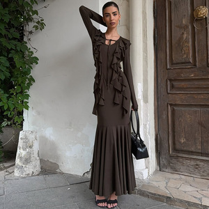 knee length dresses for ladies Chouyatou Women's Casual Long Sleeve Button Down Loose Striped Cotton   CHOUYATOU