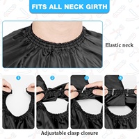 Cape de coiffure imperméable avec logo personnalisé, en polyester, pour salon de coiffure, avec encolure ajustable