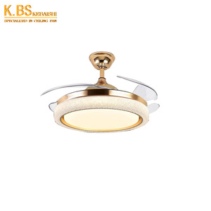 Ventilador De Techo Inteligente De 42 Pulgadas Con Luz, Ventilador De Techo Retráctil Invisible Con Luz Y Control Remoto, Ventiladores De Techo - Product Image 1