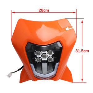 Phare avant modifié Sport LED pour <span class=keywords><strong>KTM</strong></span> EXC EXCF SX XC <span class=keywords><strong>125</strong></span> 150 250 350 450 Motocross Dirt Pit Bike Moto Masque de moto - Product Image 2