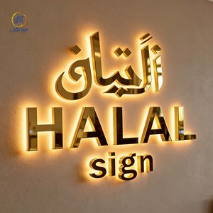 Enseigne Lumineuse 3D Personnalisée pour Entreprise, Logo Éclairé Imperméable IP65 en <span class=keywords><strong>Lettres</strong></span> Dorées Poli Miroir, Panneau pour Magasin <span class=keywords><strong>et</strong></span> Extérieur - Product Image 6