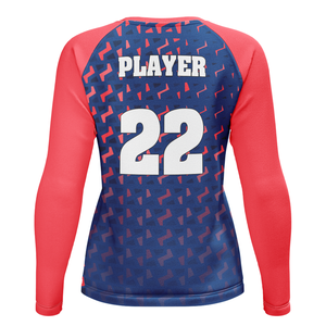 Moda da donna Slim Fit scollo a V da pallavolo indossa maglia da pallavolo a manica lunga per la competizione - Product Image 2