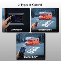 Chauffage au diesel avec télécommande par application, design mis à jour, 8 kW, 12 V/24 V, chauffage de stationnement avec écran LCD