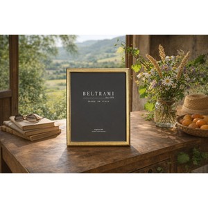 Beltrami Photo <b>Frame</b> <b>5x7</b> Gold Silver Plated Wood Back - Product Image 2