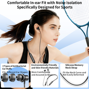 中国制造商2025趋势新产品低价批发高品质运动颈带BT耳塞无线耳机 - Product Image 6