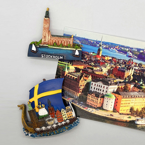 Imanes de nevera en 3D de países de Europa, recuerdo turístico, Dala horse, estocolm, Viking, <span class=keywords><strong>Suecia</strong></span>, recuerdo de Turismo, regalo - Product Image 5