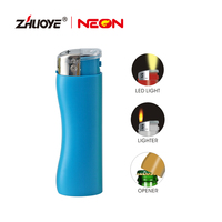Briquet électronique personnalisé avec logo imprimé et briquet LED grande taille, économique et élégant, en plastique, avec boîte de présentation