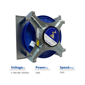 พัดลมระบายความร้อนแบบแรงเหวี่ยง EC สำหรับศูนย์ข้อมูล AHU รุ่น ZIEHL-ABEGG GR45C-ZID.GG.CR 116840/H01 380-480V 50Hz 60Hz 3.60kW 2260RPM - Product Image 2