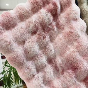 Bán buôn 100% polyester Quilting thỏ giả lông sang trọng mềm mùa đông sang trọng chăn - Product Image 5