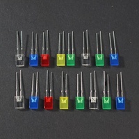 Kit de diodes LED carrées 2X5X7, 100 pièces, 5 couleurs, taille 3 mm, y compris rouge, jaune, bleu, vert, blanc, 12 V max, tension inverse, 1 sac de diodes