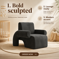 Fauteuil simple en velours, fauteuil design, créatif, pour salon/chambre/balcon, mobilier tendance pour la maison