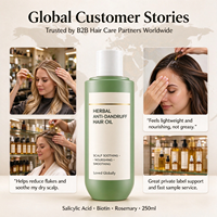 Minyak Rambut Herbal Anti-Ketombe, Menghaluskan, Membersihkan Kulit Kepala, Menghilangkan Ketombe, Meredakan Gatal, Melembapkan, Menutrisi Rambut