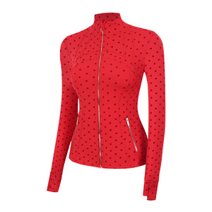 เสื้อแจ็คเก็ตโยคะยี่ห้อ L รุ่น Correct Edition Define Style ซิปสีทองพร้อมโลโก้ลายจุด สำหรับผู้หญิง ออกกำลังกาย ฟิตเนส สปอร์ต โกก้าแวร์ - Product Image 1