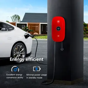 اكسسوارات سيارات تجارية صندوق حائط الكترونيات AC شاحن 32A مرحلة واحدة سريع EV شاحن 7Kw نوع 2 للسيارة نوع 2