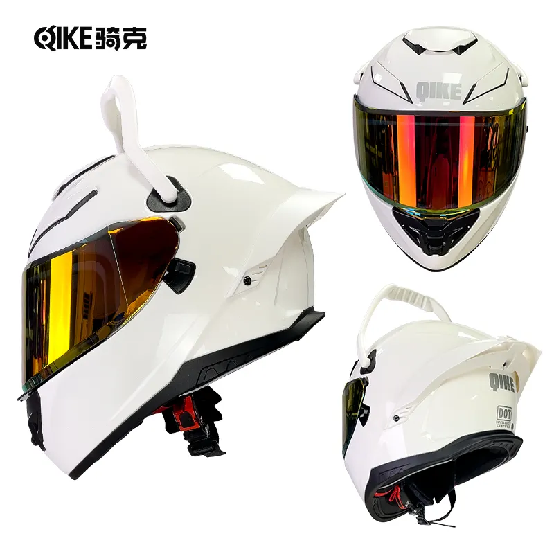 Şövalye kask erkek motosiklet tam kask motosiklet kişiselleştirilmiş güvenlik dört mevsim kış Bluetooth evrensel emniyet kaskı
