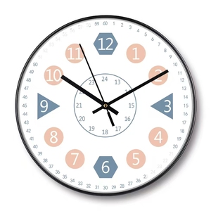 <span class=keywords><strong>Orologio</strong></span> <span class=keywords><strong>da</strong></span> <span class=keywords><strong>Parete</strong></span> Educativo per Bambini con Numeri Colorati, Movimento Silenzioso al Quarzo, con Lancette per Aula e Casa - Product Image 2