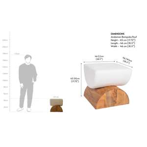 Eco Friendly Pouf Sustainable Material Handcrafted Soft Decorative <b>Seating</b> Accent for Home Living Room Lounge School - Product Image 3