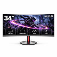 Écran LCD OEM ODM, moniteur incurvé 34 pouces 4K 165Hz 1500R UWQHD pour projets de station de travail professionnelle