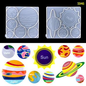 Moule en silicone pour décoration d'un espace extérieur, moule en résine, planètes, l'univers, galaxie, Alien, décor mural - Product Image 2
