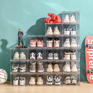 Bán buôn <span class=keywords><strong>shoebox</strong></span> Pet Sneaker hiển thị Crate lưu trữ khổng lồ thả phía trước Acrylic rõ ràng trong suốt hộp giày Giày container - Product Image 6