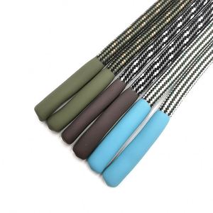 Drawcord Polyester Round <b>String</b> With Tips Custom Dipped Ends Drawstring Cords Braided Silicone Cords With Tips - Product Image 3