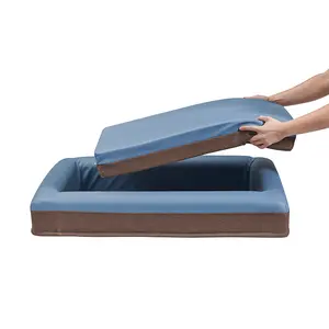 新款上市黑色用品垫狗天然有机床上用品可洗宠物沙发床