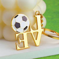 Euro 2024 Football porte-clés petit pendentif LOVE football jeu mémorial cadeau Produit porte-clés