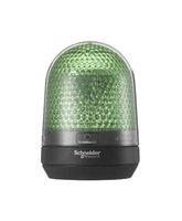 Flash Xvr3e03, lumière rotative, courant continu 60 V, lentille verte, boîtier noir, base 100 mm, IP23, IP65, série Harmony Xvr Plc