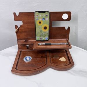 מותאם אישית חדש עץ שולחן טלפון טעינת תחנת עגינה אפר מפתח מחזיק חדרן ארגונית - Product Image 6