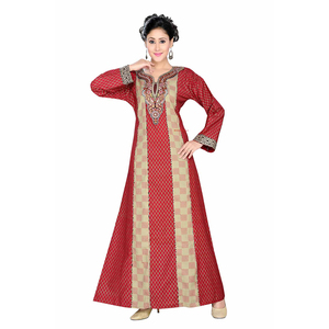 Mix & Match Designer <b>Kaftan</b> Jalabiya Dress <b>Long</b> Sleeve Printed Modest Islamic Wear Casual Maxi Gown Trendy Style For Women - Product Image 1
